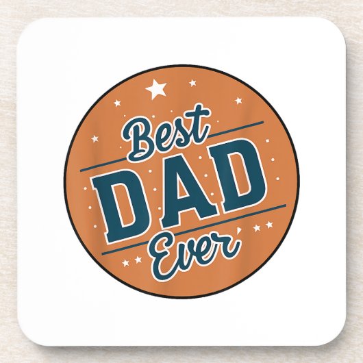 Vaderdag Beste Papa Van De Wereld Bier Onderzetter (Voorkant)