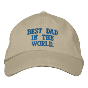 Vaderdag Beste Papa van de Wereld Geborduurde Pet