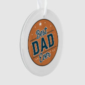 Vaderdag Beste Papa Van De Wereld Ornament (voorkant)