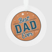Vaderdag Beste Papa Van De Wereld Ornament (achterkant)