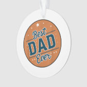 Vaderdag Beste Papa Van De Wereld Ornament (voorkant)