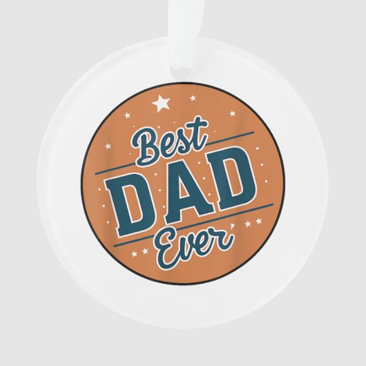 Vaderdag Beste Papa Van De Wereld Ornament (voorkant)