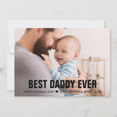 Vaderdag Beste pappa ooit foto Flat Feestdagenkaart (Voorkant)