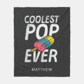 Vaderdag Beste Pop ooit gepersonaliseerd Fleece Deken (Voorkant)