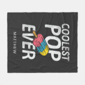 Vaderdag Beste Pop ooit gepersonaliseerd Fleece Deken (Voorkant (Horizontaal))