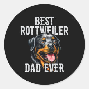 Vaderdag. Beste Rottweiler ooit vader hond vader Ronde Sticker