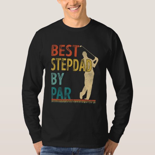 Vaderdag Beste stiefvader van par golfer daddy gol T-shirt (Voorkant)