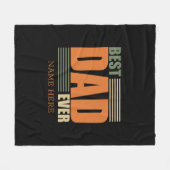 Vaderdag Beste vader Gepersonaliseerde cadeau-idee Fleece Deken (Voorkant (Horizontaal))