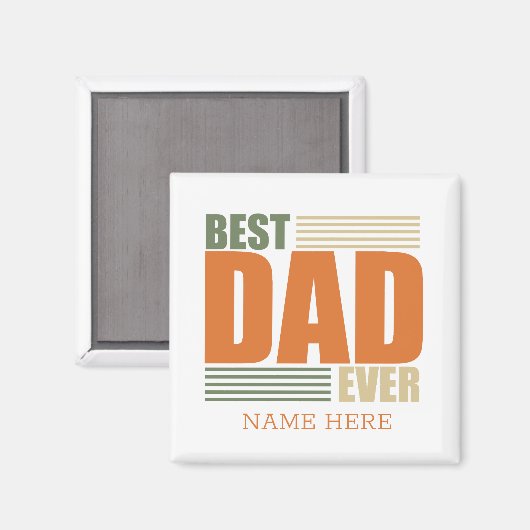 Vaderdag Beste vader Gepersonaliseerde cadeau-idee Magneet (Voorkant / Achterkant)