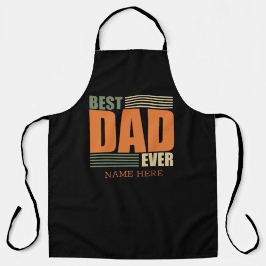 Vaderdag Beste vader Gepersonaliseerde cadeau-idee Schort (Voorkant)
