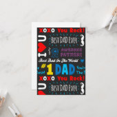 Vaderdag Beste vader Gezegden Kaart (Voorkant / Achterkant in situ)