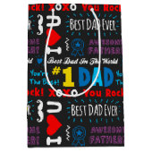 Vaderdag Beste vader Gezegden Medium Cadeauzakje (Voorkant)