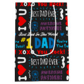 Vaderdag Beste vader Gezegden Medium Cadeauzakje (Achterkant)