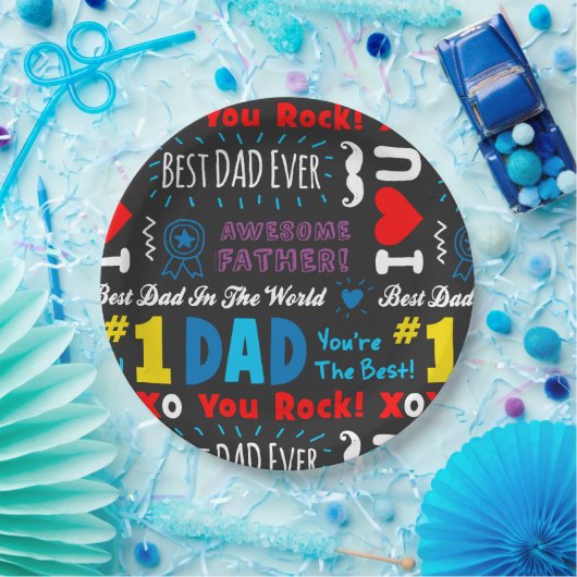 Vaderdag Beste vader Gezegden Papieren Bordje (Feest)