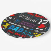 Vaderdag Beste vader Gezegden Papieren Bordje (Gekanteld)