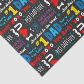 Vaderdag Beste vader Gezegden Tissuepapier (Detail)