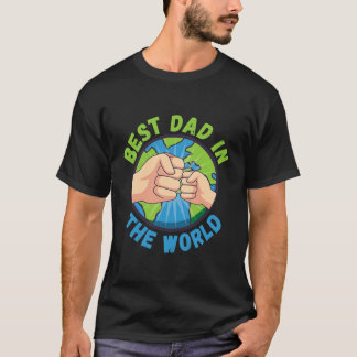 Vaderdag beste vader in de wereld eerste pomp Mann T-shirt