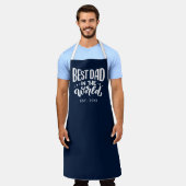 Vaderdag beste vader in de wereld jaar gevestigd schort (Gedragen)