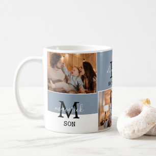 Vaderdag Beste vader ooit 2 Foto met Monogram  Koffiemok