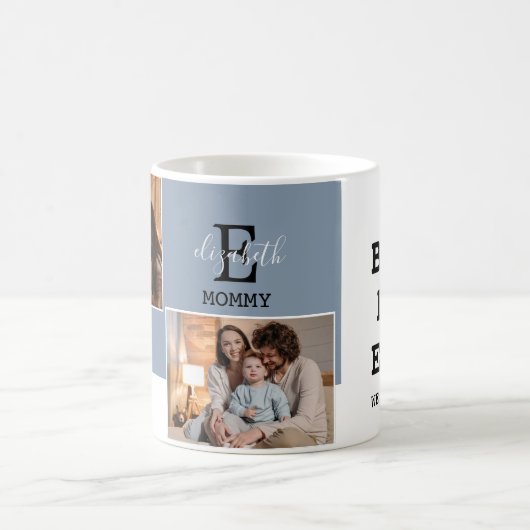 Vaderdag Beste vader ooit 2 Foto met Monogram Koffiemok (Center)