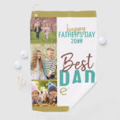 Vaderdag Beste vader ooit 3 Fotogreep Golfhanddoek (Insitu)