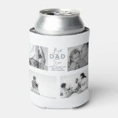 Vaderdag Beste vader ooit 4 Foto Dusty Blue Blikjeskoeler (Blikje Voorkant)