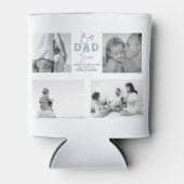 Vaderdag Beste vader ooit 4 Foto Dusty Blue Blikjeskoeler (Voorkant)