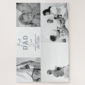 Vaderdag Beste vader ooit 4 Foto Dusty Blue Legpuzzel (Verticaal)