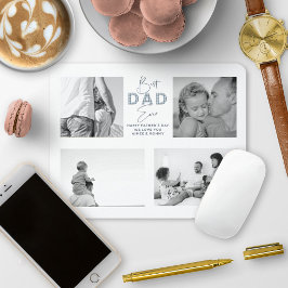 Vaderdag Beste vader ooit 4 Foto Dusty Blue Muismat