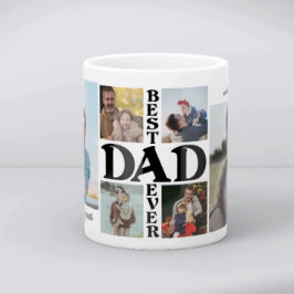 Vaderdag Beste vader ooit 6 fotocollage Koffiemok