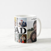 Vaderdag Beste vader ooit 6 fotocollage Koffiemok (Voorkant rechts)