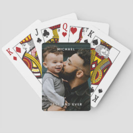 Vaderdag Beste vader ooit Aangepaste foto Naam  Pokerkaarten