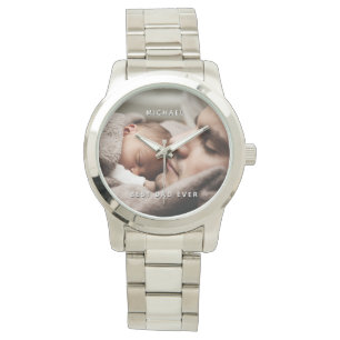 Vaderdag Beste vader ooit - Aangepaste naam & foto Horloge