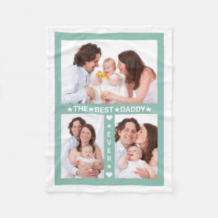 Vaderdag Beste vader ooit familie foto collage Fleece Deken