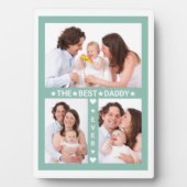 Vaderdag Beste vader ooit familie foto collage Fotoplaat (voorkant)