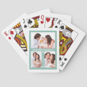 Vaderdag Beste vader ooit familie foto collage Pokerkaarten (Achterkant)