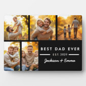 Vaderdag beste vader ooit foto collage zwart fotoplaat (voorkant)