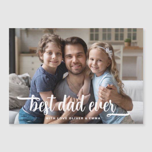 Vaderdag Beste vader ooit Foto Magnet Kaart (Voorkant)