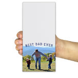 Vaderdag Beste vader ooit Foto toevoegen Magnetisch Notitieblok<br><div class="desc">Op zoek naar een uniek en persoonlijk cadeau voor je vader deze Vaderdag? Dit schattige fotonotitieblok is perfect voor het maken van notities, het maken van lijsten of het schrijven van herinneringen. Wat het echt bijzonder maakt, is de optie om het aan te passen met een foto en boodschap van...</div>