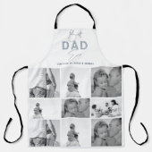 Vaderdag Beste vader ooit fotocollage blauw Schort (Voorkant)