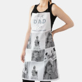 Vaderdag Beste vader ooit fotocollage blauw Schort (Insitu)