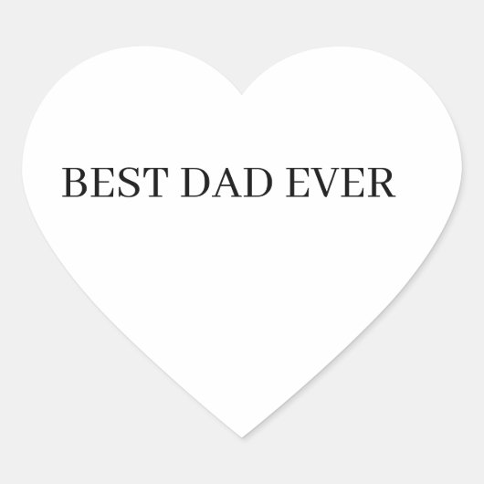 Vaderdag Beste vader ooit Hart Sticker (Voorkant)