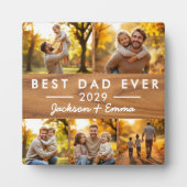 Vaderdag beste vader ooit hout 5 fotocollage fotoplaat (Voorkant)