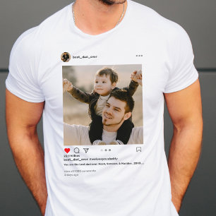 Vaderdag beste vader ooit Instagram foto post T-shirt