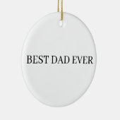 Vaderdag Beste vader ooit Keramisch Ornament (Rechts)