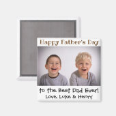 Vaderdag Beste vader ooit Kinder Foto Magneet (Voorkant / Achterkant)
