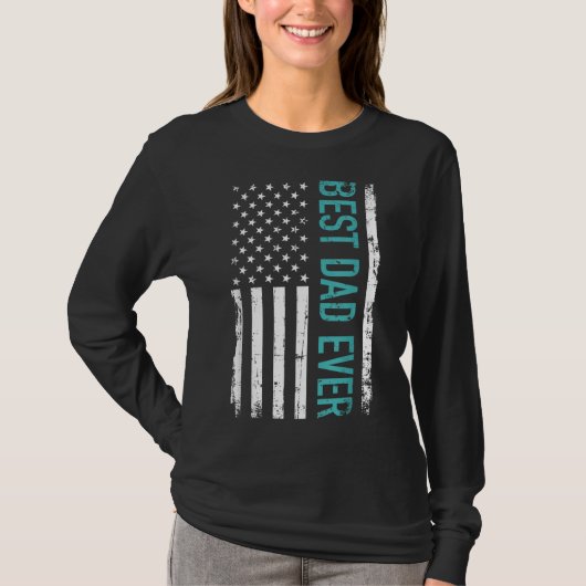 Vaderdag Beste vader ooit met Amerikaanse Amerikaa T-shirt (Voorkant)