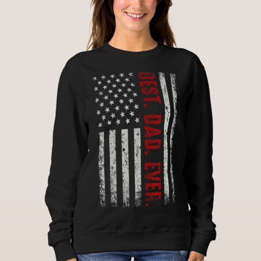 Vaderdag beste vader ooit met Amerikaanse vlag 7 Trui (Voorkant)