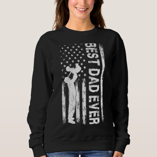 Vaderdag beste vader ooit met Amerikaanse vlag M Trui (Voorkant)