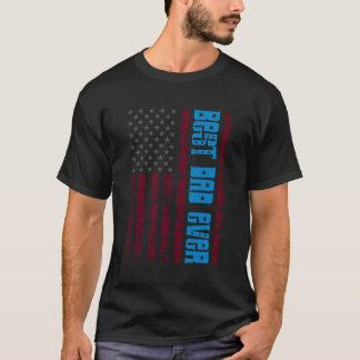 Vaderdag beste vader ooit met Amerikaanse vlag T-shirt